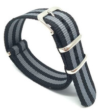 Ricardo Nato band, nylon, zwart-grijs