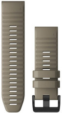 Garmin QuickFit band 26mm, silicone, beige, zwarte gesp (Fenix 7X/6X/5X, Tactix, etc.)