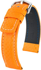 Oranje leren band Hirsch Carbon L 02592076-2 (Teletina)