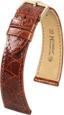 Bruin Leren Riem Hirsch Echt L Croco 18920870-1 (Krokodillenleer)