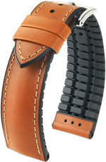 Bruine riem Hirsch James L 0925002070-2 (Kalfsleer / natuurrubber)