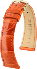 Oranje leren band Hirsch London L 04307077-1 (Alligatorleer) Hirsch selectie