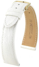 Witte leren riem Hirsch Genuine Croco L 01808000-1 (Krokodillenleer) Hirsch Selection