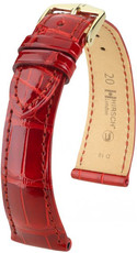 Rood lederen band Hirsch London L 04307020-1 (Alligator leder) Hirsch Selection