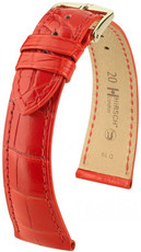 Rood lederen band Hirsch London L 04307029-1 (Alligator leder) Hirsch Selection