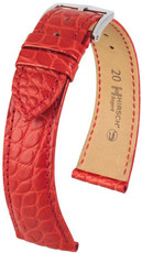 Rood lederen band Hirsch Regent M 04107129-2 (Alligator leder) Hirsch Selection