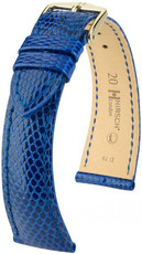 Blauw lederen band Hirsch London L 04266085-1 (Lizard leather) Hirsch Selection