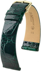 Groene leren band Hirsch Prestige M 02208140-1 (Krokodillenleer) Hirsch Selection