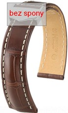 Bruin leren band Hirsch Navigator 07007419-2 (Alligatorleer)