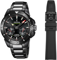 Festina Chrono Fiets 2022 20648/1 Hybride Verbonden + Reserve Siliconen Bandje