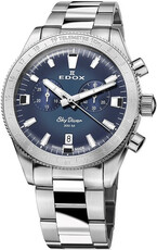 Edox SkyDiver Chronograaf Quartz 10116-3-buidn Limited Edition 1000st ( + reserve band )