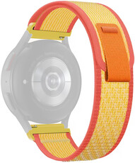 Snelkoppelingsriem 20mm, nylon, oranje, klittenband (Garmin Venu, Venu Sq, Venu Sq 2, Venu 2 plus, etc.)