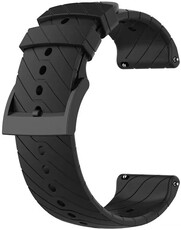 Siliconen band Ricardo 24mm (voor Suunto), zwart, Quick Release