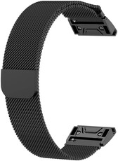 Ricardo stalen armband 20 mm (voor Garmin Fenix 7S, Epix 2, 42mm, etc.), zwart, QuickFit