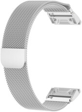 Ricardo stalen armband 26 mm (voor Garmin Fenix 7X/6X/5X, Tactix, etc.), zilver, QuickFit