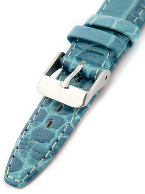 Blauw leren damesband voor W-309-J2 horloge