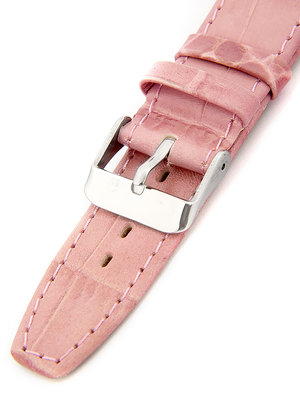 Roze leren damesband voor horloge W-309-K