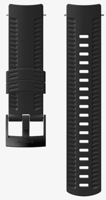 Siliconen band voor Suunto Spartan Sport Pols HR/Baro en Suunto 9 Zwart/Zwart M 24mm