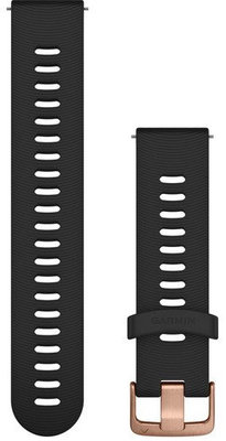 Garmin Snelkoppelingsband 20mm, siliconen, zwart, gouden gesp (Venu, Venu Sq, Venu 2 plus, etc.)