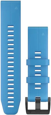 Garmin QuickFit band 22mm, silicone, blauw, zwarte gesp (Fenix 7/6/5, Epix 2, etc.)