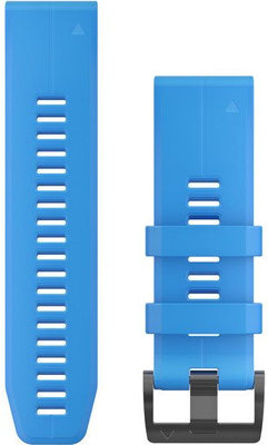 Garmin QuickFit band 26mm, silicone, blauw, zwarte gesp ( Fenix 7X/6X/5X, Tactix, etc.)