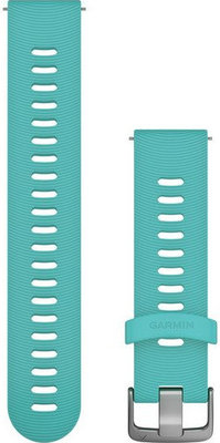 Garmin Quick Release band 20mm, silicone, blauw, zilveren gesp (Venu, Venu Sq, Venu 2 plus, etc.)