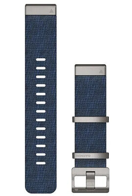 Garmin MARQ riem, nylon, blauw, zilveren gesp