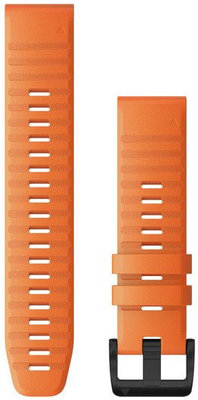 Garmin QuickFit band 22mm, silicone, oranje, zwarte gesp (Fenix 7/6/5, Epix 2, etc.)