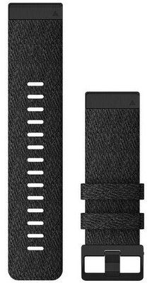 Garmin QuickFit band 26mm, nylon, donkergrijs, zwarte gesp (Fenix 7X/6X/5X, Tactix, etc.)