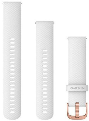 Garmin Quick Release band 20mm, silicone, wit, roségouden gesp (Venu, Venu Sq, Venu 2 plus, etc.)