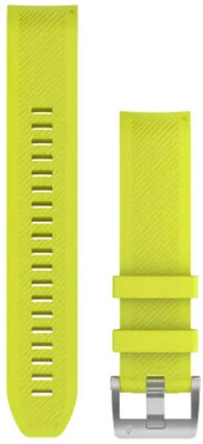 Garmin MARQ band, silicone, geel, zilveren gesp