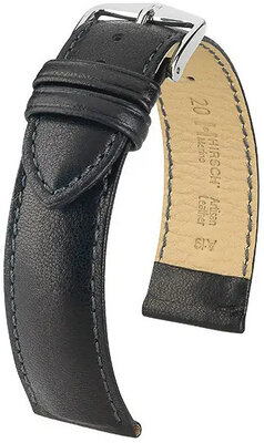 Zwart leren riem Hirsch Merino L 01206050-2 (Schapenvacht)