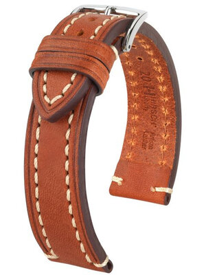 Bruin lederen band Hirsch Liberty L 10900270-2 (Teletina)