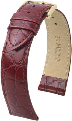 Wijn leren riem Hirsch Crocograin M 12302860-1 (Teletina)