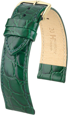 Groen leren band Hirsch Crocograin M 12302840-1 (Teletina)