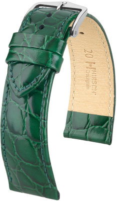 Groen leren band Hirsch Crocograin M 12302840-2 (Teletina)