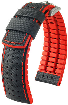 Zwarte band Hirsch Robby L 0912094050-4 (Kalfsleer / natuurrubber)