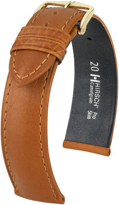 Bruin leren band Hirsch Camelgrain M 01009110-1 (Teletina)