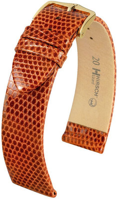 Bruin Leren Riem Hirsch Lizard M 01766170-1 (Lizard Leather)