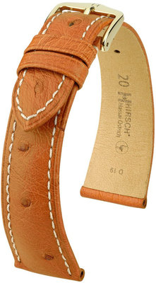 Bruine leren riem Hirsch Massai Ostrich L 04362071-1 (Struisvogelleer) Hirsch selectie