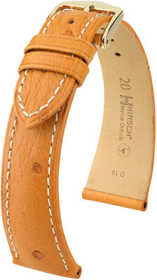 Bruine leren riem Hirsch Massai Ostrich L 04362074-1 (Struisvogelleer) Hirsch selectie