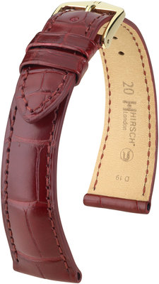 Bourgondisch lederen band Hirsch London M 04307169-1 (Alligator leder) Hirsch selectie