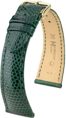 Groen leren riem Hirsch London L 04366040-1 (hagedisleer) Hirsch selectie