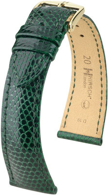 Groen leren band Hirsch London M 04366140-1 (Lizard leather) Hirsch selectie