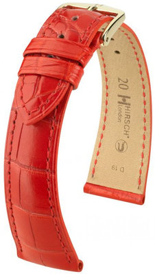 Rood lederen band Hirsch London L 04207029-1 (Alligator leder) Hirsch Selection