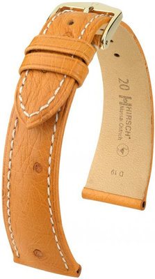 Bruine leren riem Hirsch Massai Ostrich L 04262074-1 (Struisvogelleer) Hirsch Selection