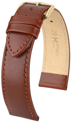 Bruin leren band Hirsch Osiris L 03475015-1 (Teletina)