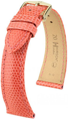 Oranje leren riem Hirsch London L 04266022-1 (hagedissenleer) Hirsch Selection