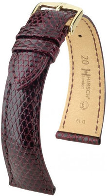 Bourgondisch leren riem Hirsch London L 04266060-1 (hagedissenleer) Hirsch Selection