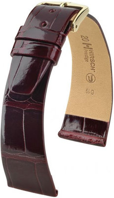 Bourgondisch leren band Hirsch Prestige M 02207160-1 (Alligatorleer) Hirsch Selection